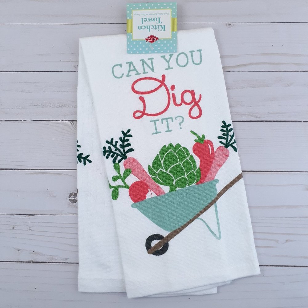 Dual Purpose Kitchen Towel Vegetable Garden Can You Dig It